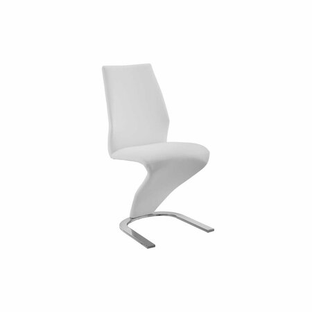 CASABIANCA FURNITURE Boulevard Eco-leather Dining Chair, White - 37.5 x 25 x 18 in. CB-6606-W